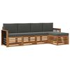 vidaXL Set de canapele de exterior 5 buc. Natural și Antracit
