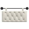 vidaXL Cap de pat suspendat Pe perete Crem 100 x 55 x 7 cm Catifea