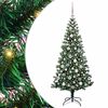 vidaXL Pom de Crăciun artificial pre-iluminat cu 300 LED Verde 180 cm