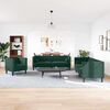 vidaXL Set canapele Chesterfield cu perne rulou 3 piese verde catifea