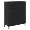 vidaXL Bufet Stejar Negru 69,5 x 34 x 90 cm Lemn prelucrat
