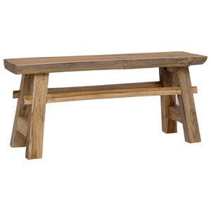 vidaXL bancă natural 100 x 29 x 43,5 cm Lemn solid de tec