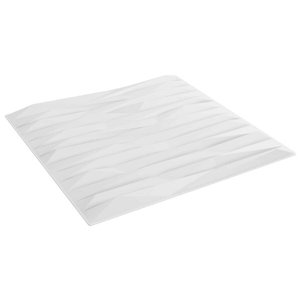 vidaXL Panouri de perete 12 pcs Piatra Alba 50 x 50 cm Spumă XPS