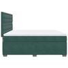 vidaXL Pat box spring cu saltea, verde &icirc;nchis, 180x200 cm, catifea