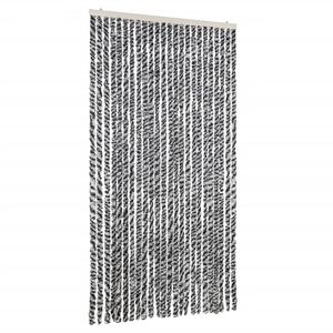 vidaXL Perdele pentru insecte, gri și alb-negru, 100x200 cm, chenille