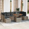 vidaXL Set de canapele pentru grădină 8 pcs Gri Rattan poli
