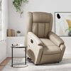 vidaXL Fotoliu rabatabil electric cu ridicare, cappuccino