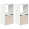 vidaXL Noptieră 2 buc. Alb 35 x 32 x 68,5 cm Lemn prelucrat