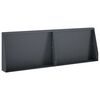 vidaXL Zid de sprijin 2 buc. 60 x 12 x 30 cm Oțel Antracit