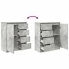 vidaXL Bufetă cu sertare Gri beton 71x35x84 cm Lemn prelucrat