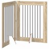 vidaXL Poartă pentru c&acirc;ini pliabilă cu suporturi 2 pcs Stejar Sonoma