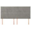 vidaXL Tăblie de pat gri deschis 160x5x118/128 cm catifea