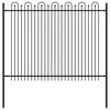 vidaXL Gard Arcuș cu V&acirc;rfuri DRONTEN 200 x 200 cm Negru