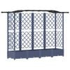 vidaXL Pat Ridicat cu Trellis și Acoperiș Gri 203,5 x 40 x 123 cm PP