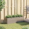 vidaXL Jardinieră de grădină cu 3 ghivece gri 105x30x32 cm poliratan