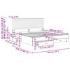 vidaXL Cadru de pat cu sertar Stejar Sonoma 180 x 200 cm Lemn compozit