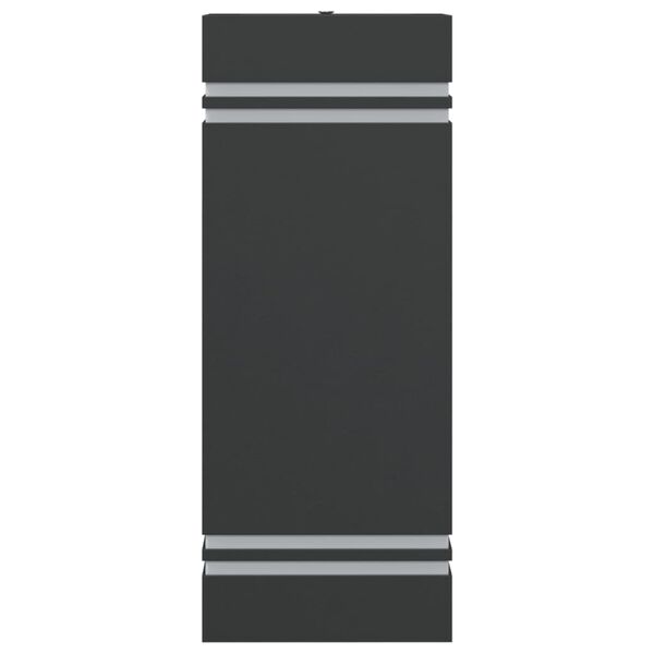 vidaXL Lampă exterioară de perete, negru, oțel inoxidabil