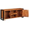 vidaXL Cabinet TV cu raft Maro 120 x 33 x 50 cm lemn masiv de acacia