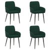 vidaXL Scaune de dining 4 buc. Catifea Verde &icirc;nchis 57 x 50 x 85 cm