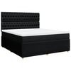 vidaXL Pat box spring cu saltea, negru, 180x200 cm, catifea