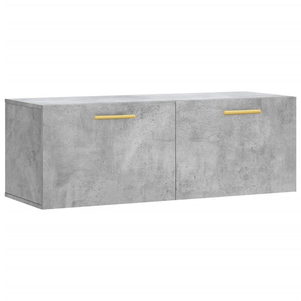 vidaXL Dulap de perete, gri beton, 100x36,5x35 cm, lemn prelucrat