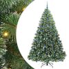vidaXL Brad de Crăciun artificial cu 300 LED Verde 210 cm PE și PVC