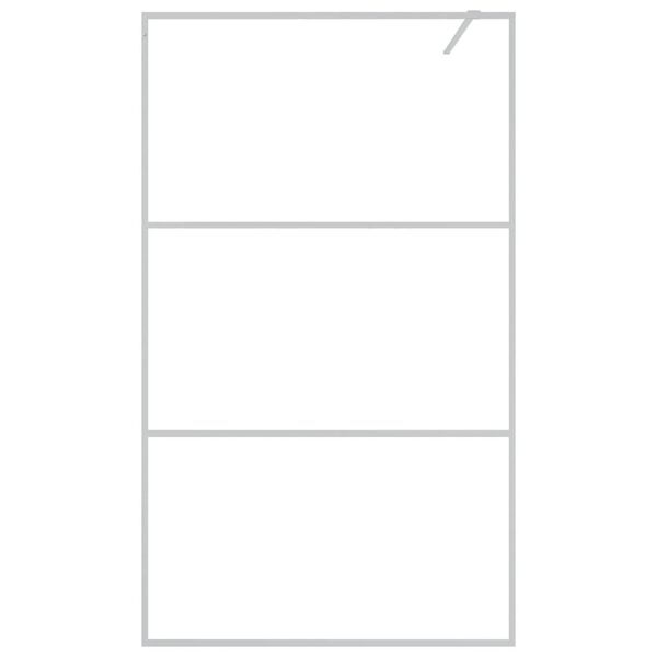vidaXL Paravan duș walk-in argintiu 115x195 cm sticlă ESG transparentă