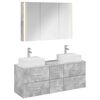 vidaXL Set de mobilier pentru baie 4 buc. Gri Beton