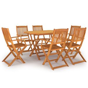 vidaXL Set mobilier de grădină, 7 piese, lemn masiv de acacia