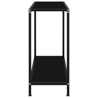 vidaXL Masă consolă, negru, 80 x 35 x 75 cm, sticlă securizată