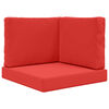 vidaXL Perna pentru canapea de exterior Poliester Roșu 60 x 60 x 8 cm
