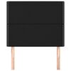 vidaXL Tăblie de pat neagră 80x5x118/128 cm, material textil