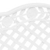 vidaXL Bancă de grădină, alb, 108 cm, aluminiu turnat