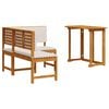 vidaXL Set de Bănci pentru Grădină 2 pcs Maro Lemn Solid de Acacia