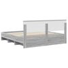 vidaXL Cadru de pat cu headboard Gri Sonoma 200 x 200 cm Lemn compozit