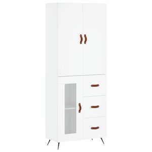 vidaXL Dulap &icirc;nalt, alb, 69,5x34x180 cm, lemn compozit