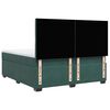 vidaXL Pat box spring cu saltea, verde &icirc;nchis, 180x200 cm, catifea
