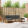 vidaXL Set de canapele de exterior cu pernă 6 pcs Natural și Antracit
