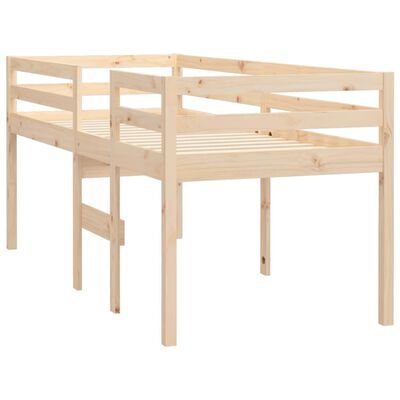 vidaXL Pat înalt de dormitor, 90x200 cm, lemn masiv de pin