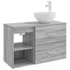 vidaXL Set de mobilier pentru baie 2 buc. Sonoma gri Lemn prelucrat