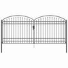 vidaXL Poartă de gard ASSEN 401 x 224,5 cm Oțel Gri Blocat