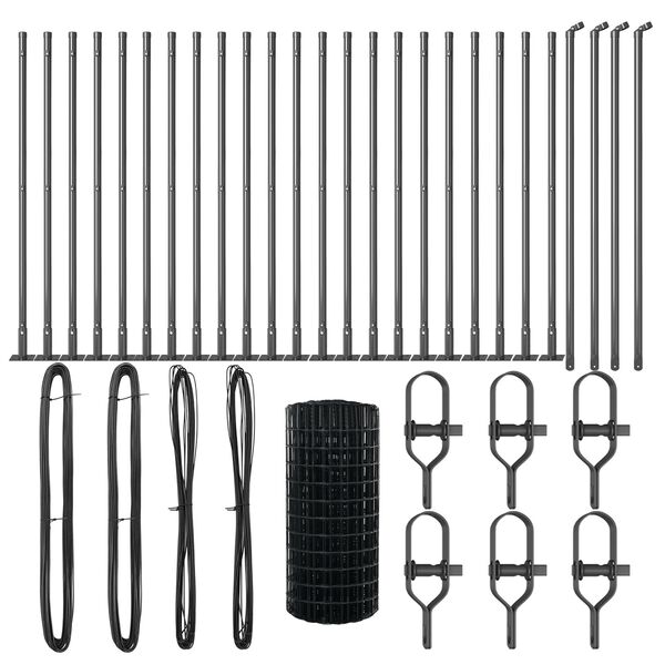 vidaXL Gard cu St&acirc;lp Gri 0,4 x 50 m Oțel și PVC