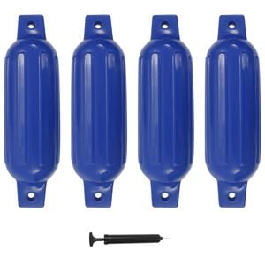 vidaXL Bară de protecție barcă, 4 buc., albastru, 41x11,5 cm, PVC