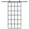 vidaXL Ușă glisantă cu set de feronerie neagră 102x205 cm Sticlă ESG