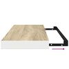 vidaXL Rafturi perete suspendate 2 buc. alb/stejar 60x23,5x3,8 cm MDF
