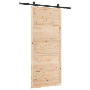 vidaXL Ușă glisantă natural 80 x 208 cm Lemn masiv de pin