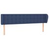 vidaXL Tăblie de pat cu aripioare, albastru, 183x23x78/88 cm textil