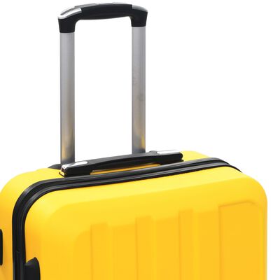 vidaXL Set valize carcasă rigidă, 3 buc., galben, ABS