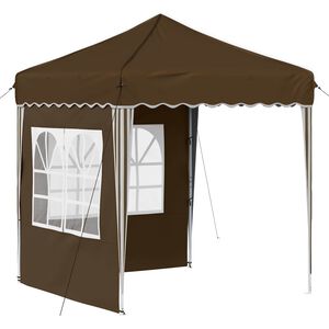 vidaXL Cort de Petrecere Pop-up Maro 195 x 195 x 245 cm
