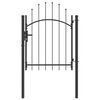 vidaXL Poartă de grădină WOERDEN 125 x 100 cm Oțel Gri Blocat